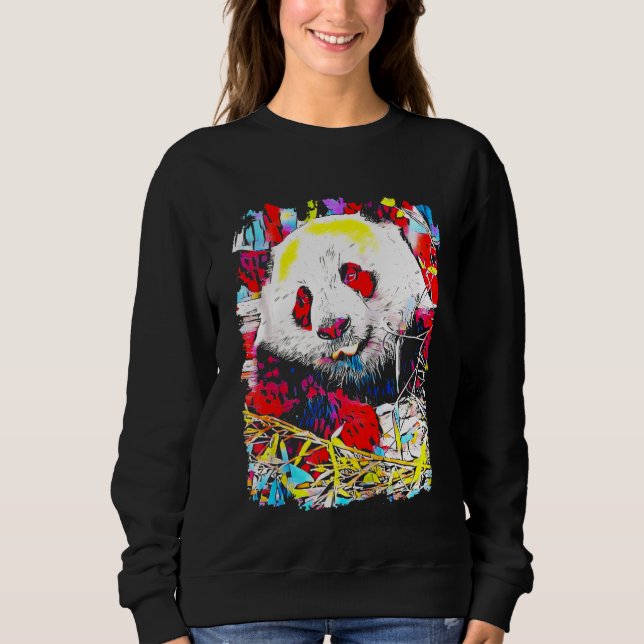Panda Pop Art Sweatshirt (Vorderseite)