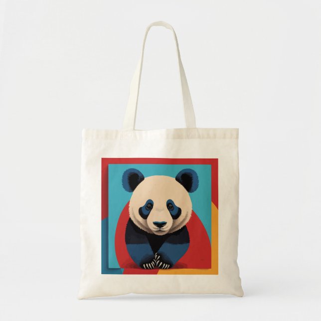 Panda Pop Art Tragetasche (Vorne)
