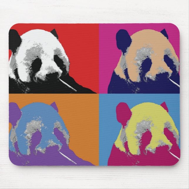 Panda-Pop-Kunst-Mausunterlagen Mousepad (Vorne)