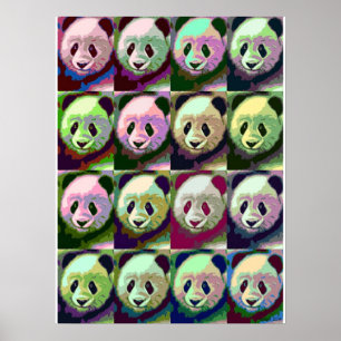 Panda-Pop-Kunst-Plakat Poster