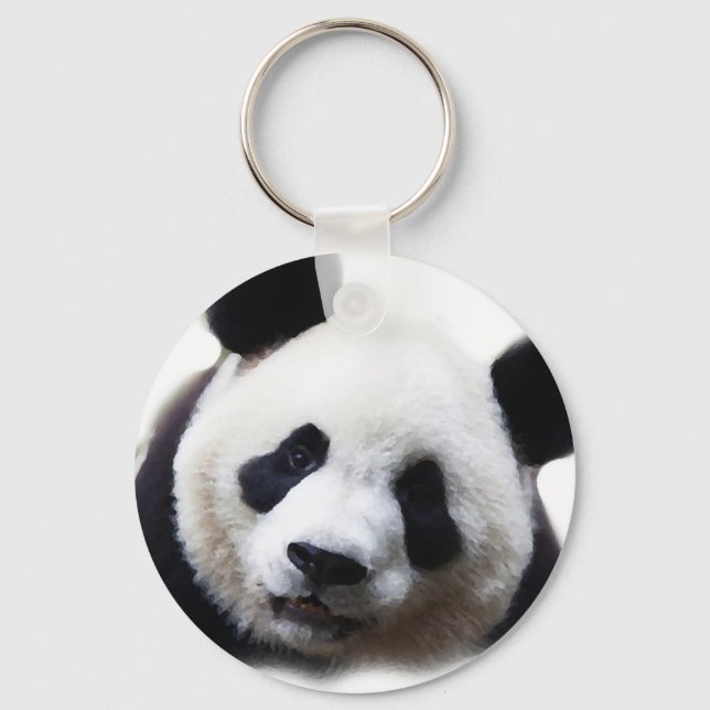 Panda Portrait Key Chains Schlüsselanhänger (Vorderseite)