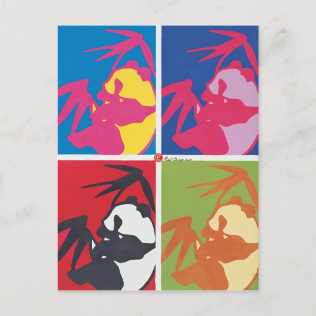 Panda Postcard Postkarte (Vorderseite)