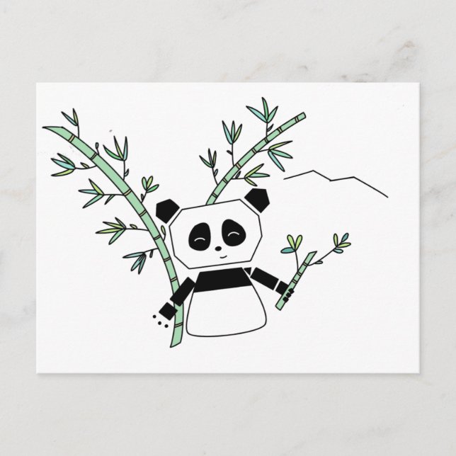 Panda Postcard Postkarte (Vorderseite)