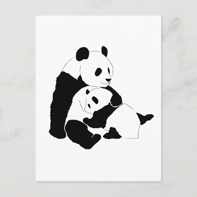 Panda Postkarte (Vorderseite)
