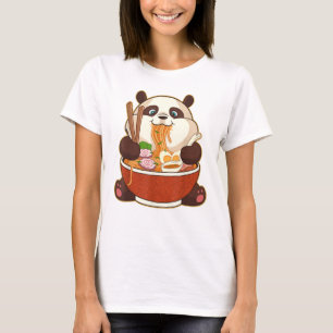 PANDA POWERBY RAMEN   Fett Panda Eating Ramen T-Shirt