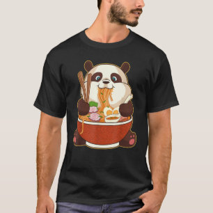 PANDA POWERBY RAMEN   Fett Panda Eating Ramen T-Shirt