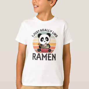 Panda Powered by Ramen Sweet Kawaii Noodle Pandas T-Shirt