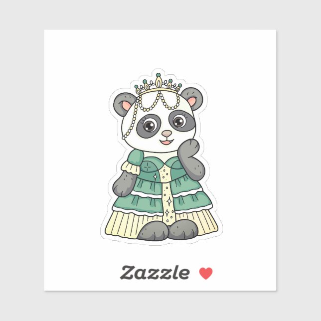 Panda Princess Aufkleber (Blatt)