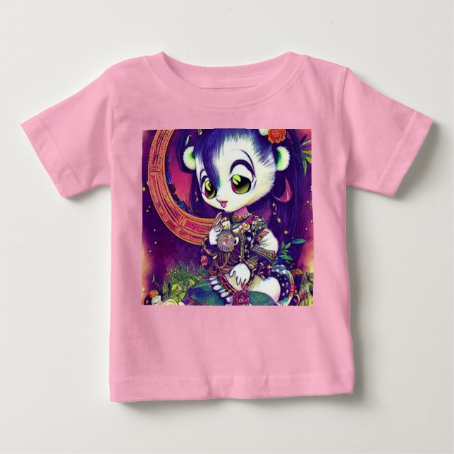 Panda Princess Violet Dreams- Baby T-shirt (Vorderseite)