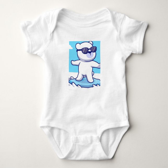 Panda Print Baby Bodysuit Baby Strampler (Vorderseite)