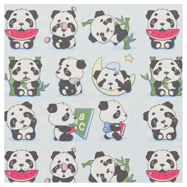 Panda Print Stoff (Nahaufnahme)