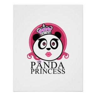 Panda Prinzessin Süße Panda Königin Krone Poster