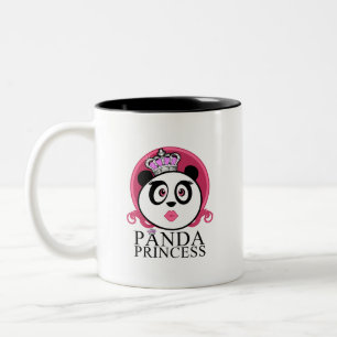 Panda-Prinzessin Süße Panda-Königin Krone Zweifarbige Tasse