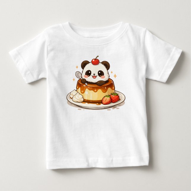 Panda-Pudding-Wonne Baby T-shirt (Vorderseite)