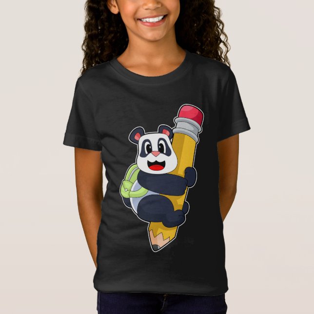 Panda Pupil Pencil T-Shirt (Vorderseite)