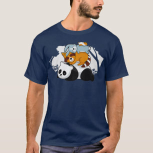 Panda Raccoon Rabbit Hamster Niedlich Schlafen T-Shirt