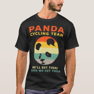 Panda-Radsportteam Lustige Panda-Bär Vintage-Quote T-Shirt