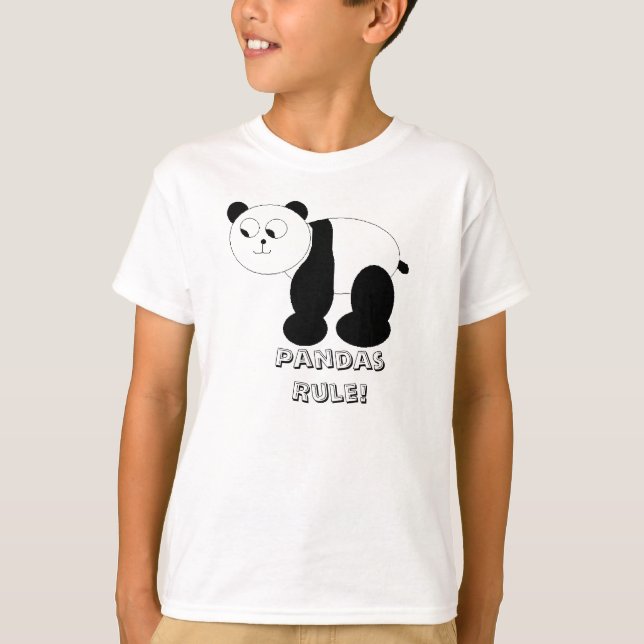 "Panda-Regel!" Der T - Shirt des Kindes (Vorderseite)