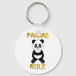 Panda-Regel Schlüsselanhänger