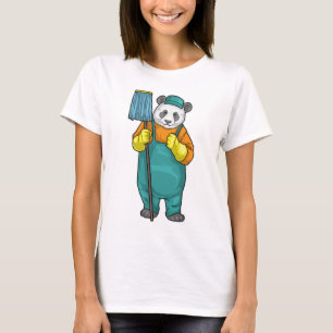 Panda-Reiniger-Mopp-Reinigung T-Shirt