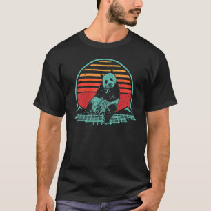 Panda Retro Vintage Animal Synthwave im Stil der 8 T-Shirt