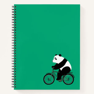 Panda Riding a Bike Notebook Notizbuch