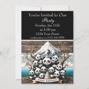 Panda-Rific Birthday Bash Einladung