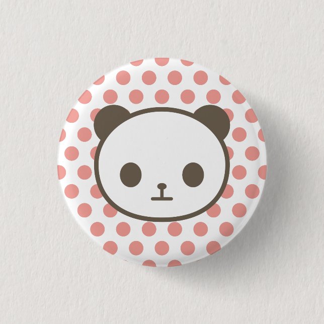 Panda rosa button (Vorderseite)