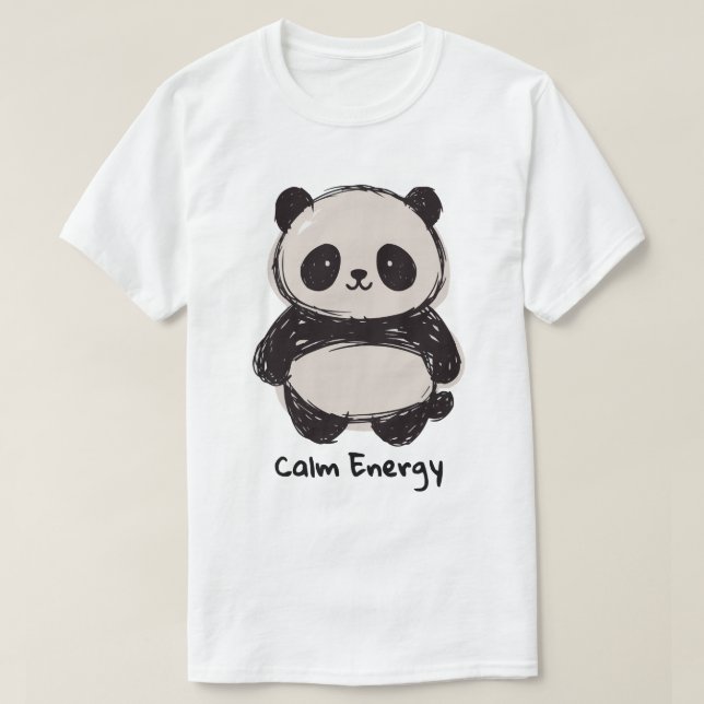 Panda Ruhige Energie T-Shirt (Design vorne)