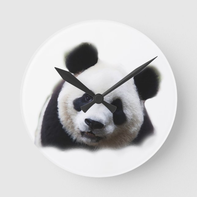 Panda Runde Wanduhr (Vorderseite)