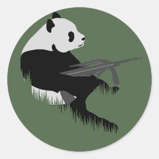 PANDA RUNDER AUFKLEBER