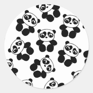 Panda Runder Aufkleber
