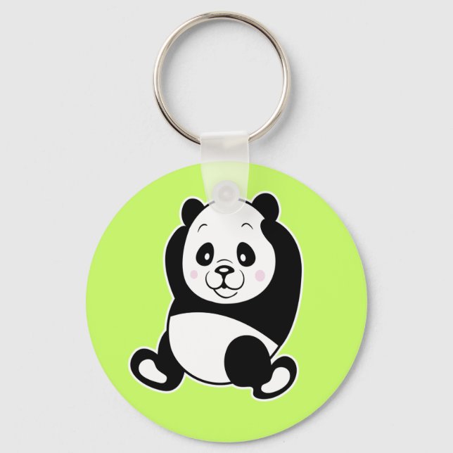 Panda Schlüsselanhänger Green (Vorderseite)