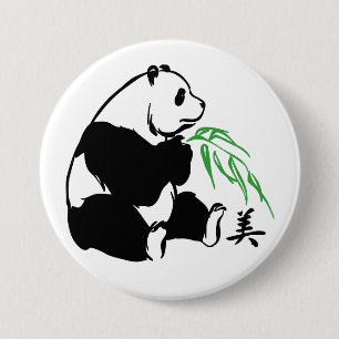 Panda-Schönheit Button