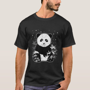 Panda Schwarz-weiß Bamboo Bear T-Shirt