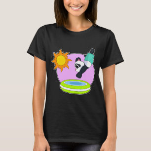 Panda Schwimmen Schwimmbad Sommer T-Shirt