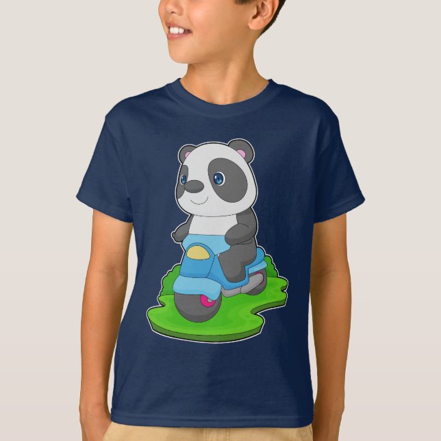 Panda Scooter T-Shirt (Vorderseite)