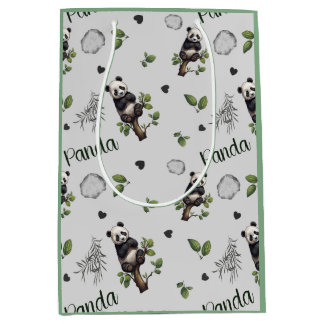 Panda Seamless Pattern Baby Blanket Mittlere Geschenktüte