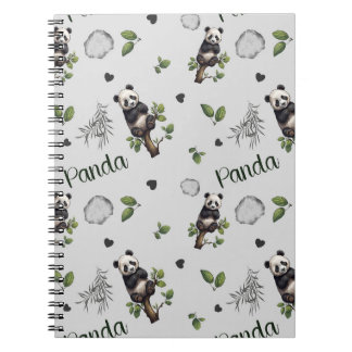 Panda Seamless Pattern Baby Blanket Notizblock