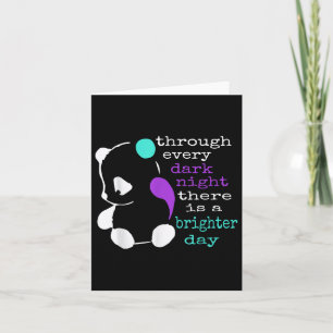 Panda Semicolon Gift Suicide Prevention Awareness Karte