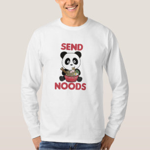Panda Send Noods Ramen Niedlich Kawaii Noodles Pan T-Shirt