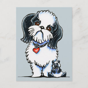 Panda Shih Tzu Postkarte