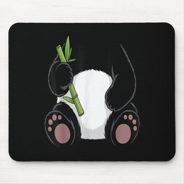 Panda Shirt Adult Kids Men Women Panda Bear Costum Mousepad (Vorne)