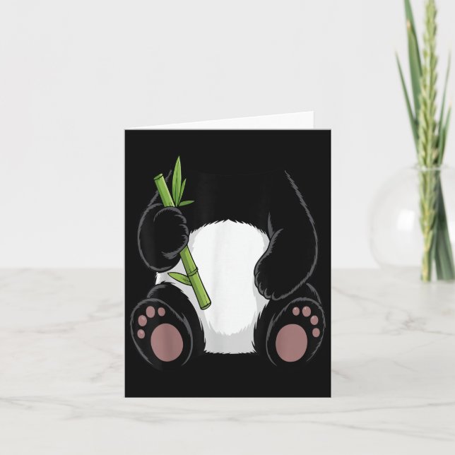 Panda-Shirt Erwachsene Kinder Männer Frauen Panda- Karte (Vorderseite)