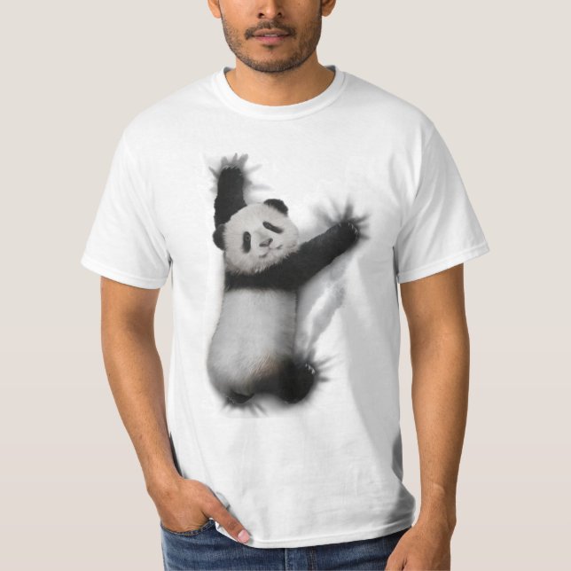 Panda Shirt Humour Graphic Animal T - Shirt Gesche (Vorderseite)