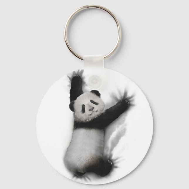 Panda Shirt Humour Graphic Animal T - Shirt Gesche Schlüsselanhänger (Vorderseite)