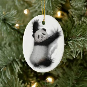 Panda-Shirt Lustiges Grafik-Tier T-Shirt Geschenke Keramik Ornament