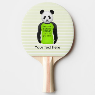Panda Sie sind Bambuspandas gerne essen Sie Tischtennis Schläger