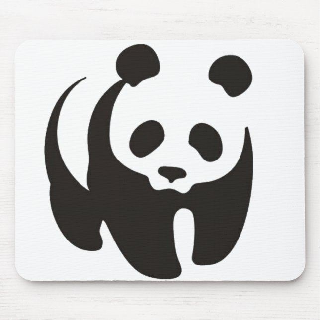 Panda-Silhouette-Kontur Mousepad (Vorne)