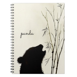 Panda-Silhouette Notizblock